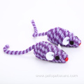 Wholesale colorful band mouse cat toy with rattle